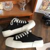 Shoes for Women Canvas Lace Up Woman Footwear High On Platform Black Quality New In Y2k Fashion Offer Casual Luxury 2024 Light A