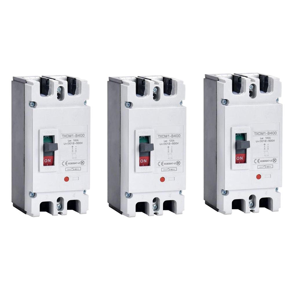 Solar Energy 2P DC Circuit Breaker MCCB Molded Case Rated Current 125A Rated Voltage 600V DC for Battery Systems