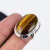 Кольцо из натурального тигрового глаза, регулируемое, из стерлингового серебра 925 пробы — подходит для размеров США от 6 до 11 — украшения ручной работы в стиле бохо для женщин и мужчин, праздничные наряды в подарок