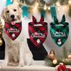 Christmas Pet Bandanas Triangle Scarf Reversible Towel for Pets Bandana for Pet Costume Accessories Christmas Party Supplies