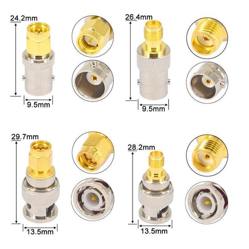 BNC Male to SMA Female RF Adapter for Walkie-talkie and Base Station Antennas