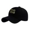 Fashion Solid Color Gold Letter Decoration Neutral Casual Sunshade Cap Baseball