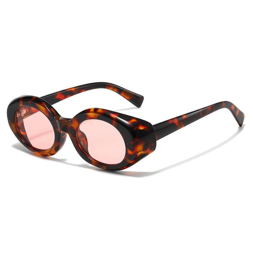 New square round face wide edge high-end narrow frame tide sunglasses niche oval small frame ins sunglasses
