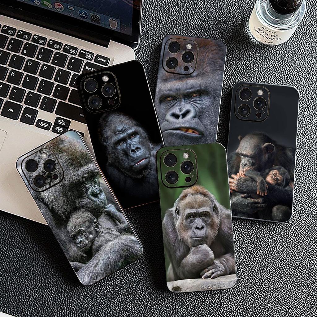 Cover for Samsung Galaxy S20 S22 S21 FE Ultra Plus A07 A17 A15 A16 A25 A57 A37 Casing Phone Case Animal Monkey Gorilla Ape Baby