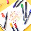 Новый 1 шт. Tombow Fudenosuke Цветной Подписной Перо-Кисть Scriptliner На Водной Основе Пигментные Чернила Каллиграфия Маркеры для Надписей Япония