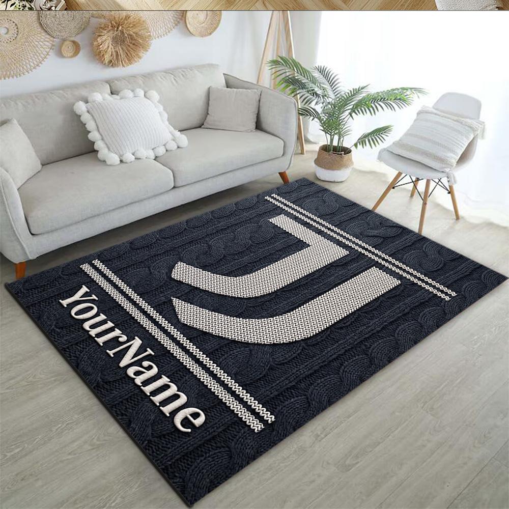 Juventus Customize Your Name Carpet Suitable for Playrooms Living Rooms Dining Room Balcony Antislip Carpet Anime Office Decor Wedding Party Gift