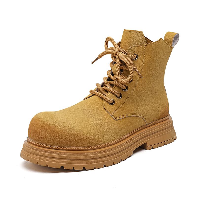 Ботинки мартин средней высоты мужские челси короткие ботинки повседневные износостойкие пустынные рабочие ботинки трендовые универсальные мужские ботинки 2278-R