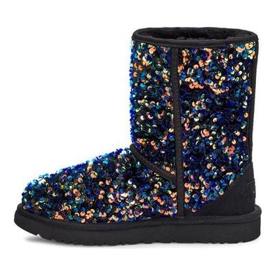 Классические короткие зимние сапоги Stellar Sequin, женские сапоги, черные, синие, 1112514-BLK