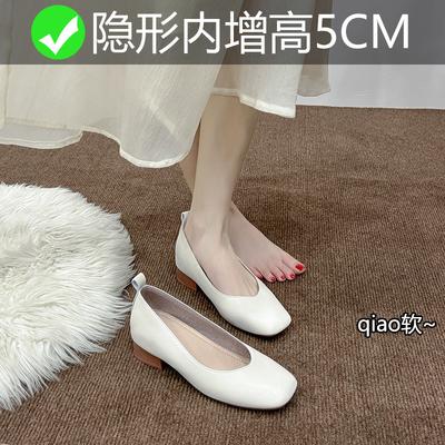 Женские туфли-лодочки, новые, на низком толстом каблуке, с внутренней платформой, из мягкой кожи, с квадратным носком, женские маленькие размеры 3233