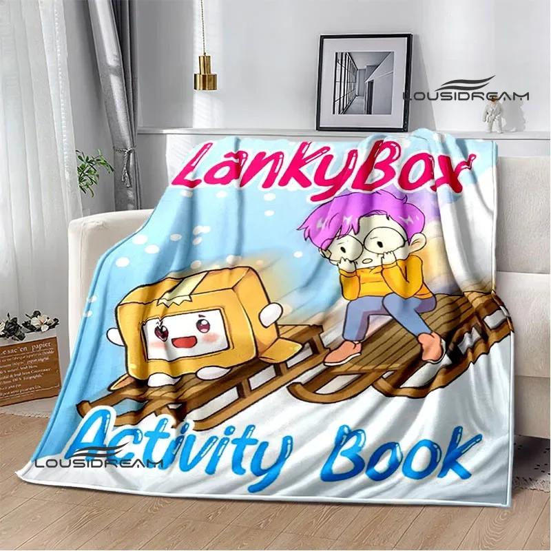 Милые Lankybox Foxy Boxy мультяшные Печатные одеяла Плед для пикника Фланелевое Теплое одеяло Дорожные одеяла Подстилки для кровати Подарок на день рождения