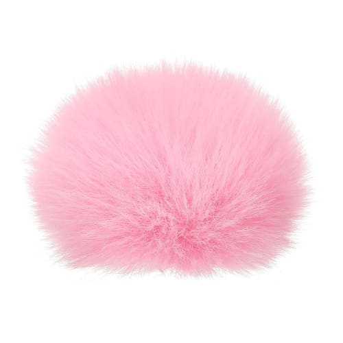 PATIKIL Fur Microphone Windscreen, 7mm X 65mm, Microphone Cover, Windscreen for Indoor and Outdoor Microphones, Pink