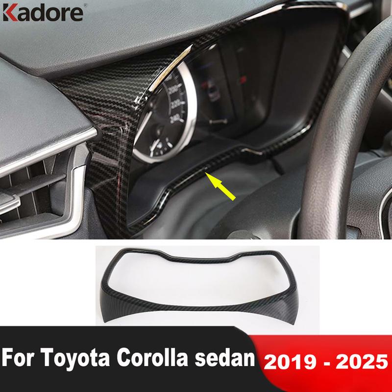 Для Toyota Corolla седан/Cross -2024 2025 Углепластик Рамка Панели Приборов Салона Автомобиля Накладка Декоративная Аксессуары для Интерьера