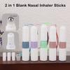 2-in-1 Blank Nasal Inhaler Sticks with Lanyard Aroma Diffuser Essential Oil Bottle Empty Aromatherapy Inhalers for Personal Use