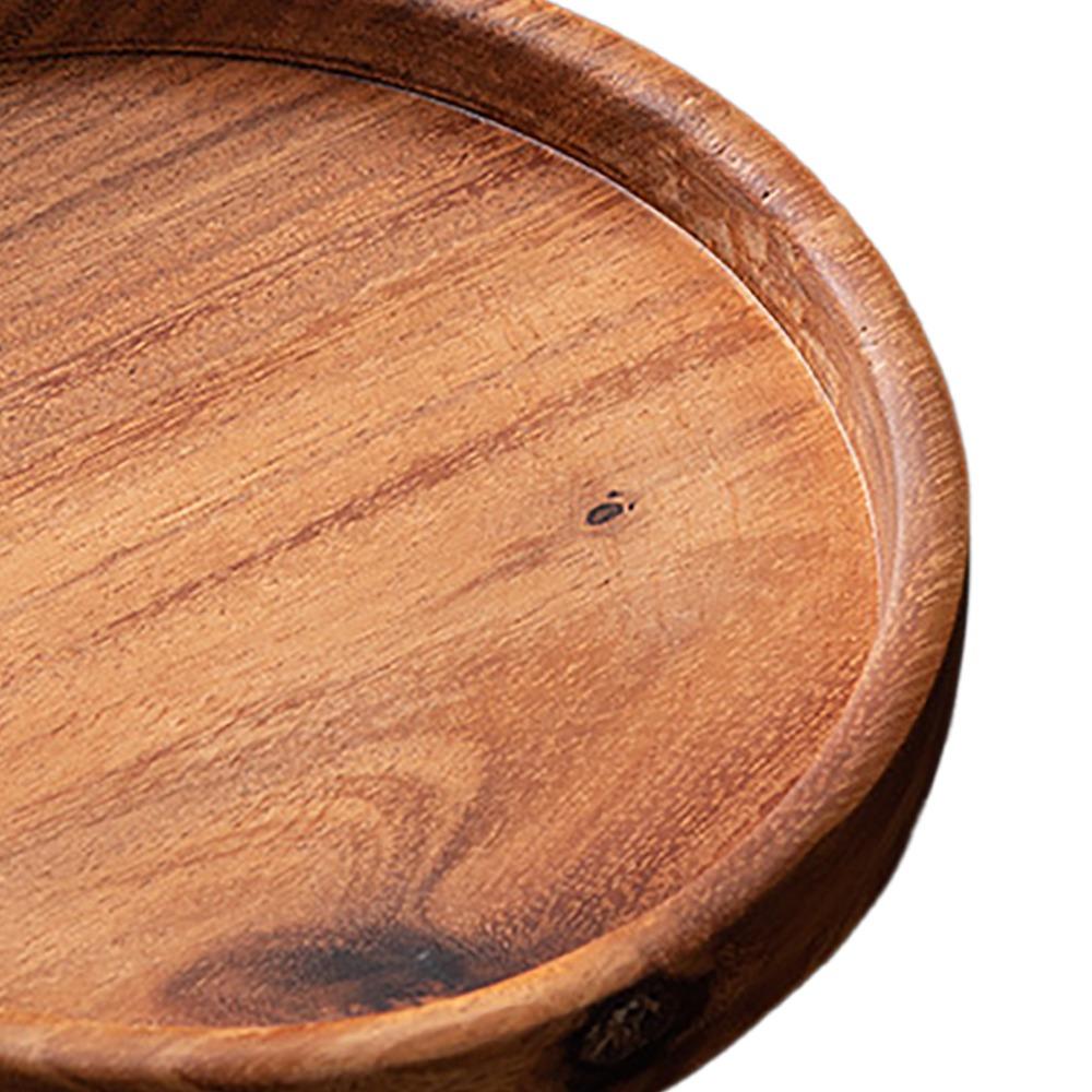 U Shaped Opening Wooden Tea Tray Round Shape Tea Coffee Snack Tray Wooden Serving Tray Home Use
