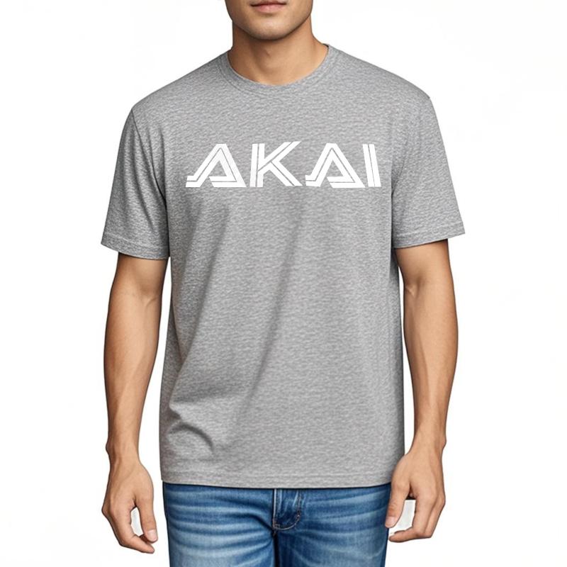 Funny tshirt Travel Tshirt for Unisex Akai Logo On Black Shirt Graphic Comfort Tshirt Anime Casual Tee Cotton