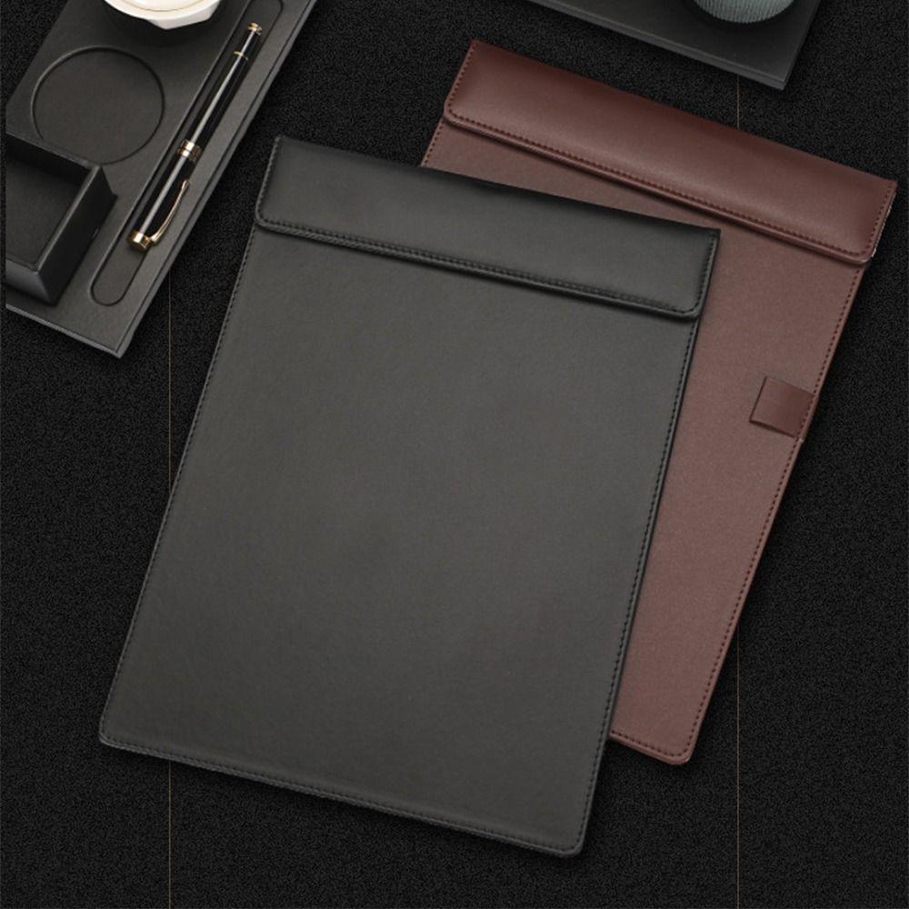 PU Leather Paper Folder Magnetic Writing Pad Letter Size Writing Board  Nurses