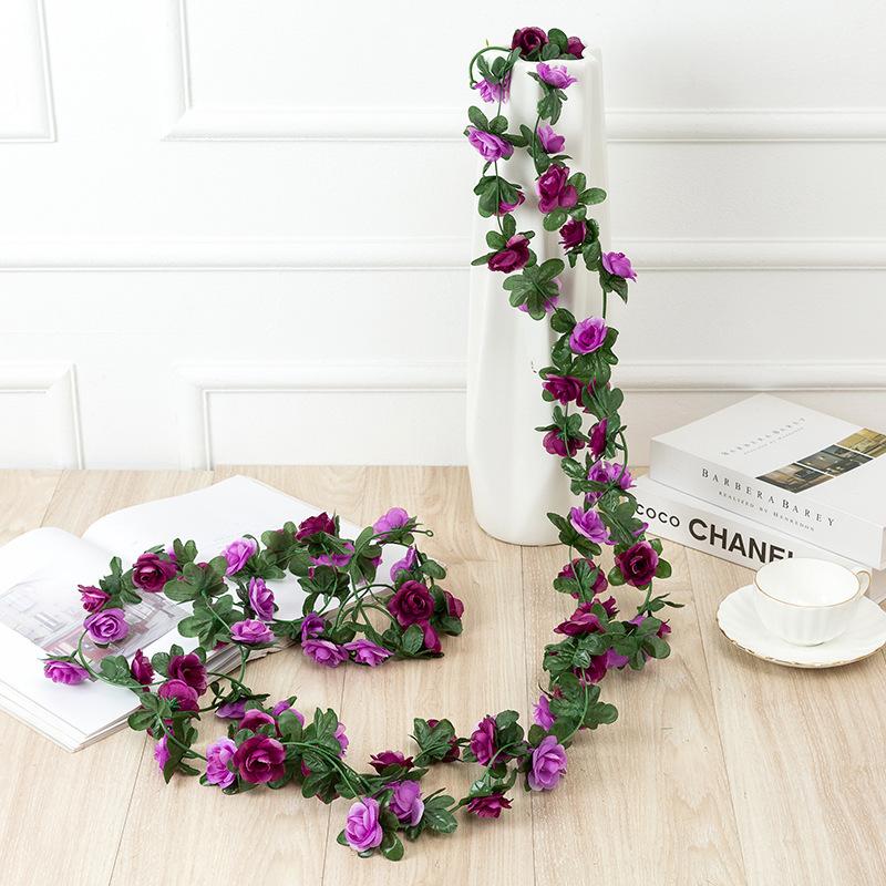 Simulation Flower Small Rose Flower Vine Home Decoration Ceiling Small Peony Flower Rattan Wedding Winding Wall Hanging