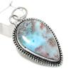 Republic Larimar Gemstone 925 Sterling Silver Jewelry Pendant 2.17"