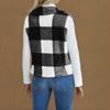 Женская флисовая жилетка без рукавов, фланелевая клетчатая куртка, пальто больших размеров
