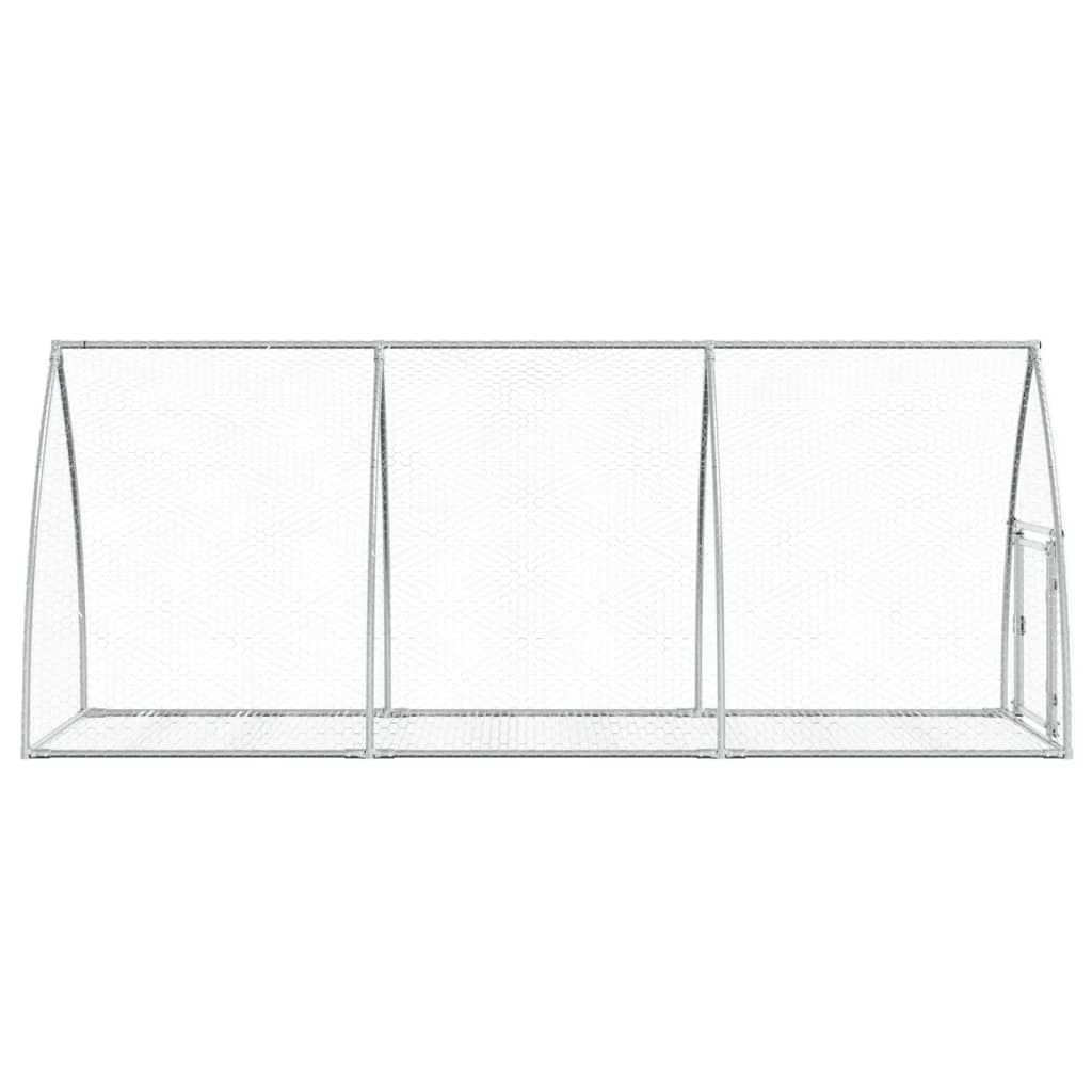 Vidaxl Klatka Dla Królika, Srebrna, 300X105X120Cm, Stal Galwanizowana
