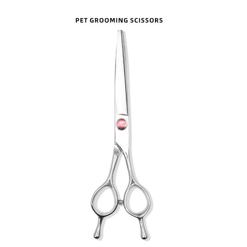Professional Pet Grooming Scissors Set 6.5 Inch Stainless Steel Flat Tooth Fishbone Thin Out Fluffy Trim Dogs Cats