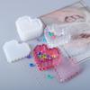 DIY Crystal Epoxy Resin Mold Pixel Love Storage Box Silicone Mold For Resin Heart-shaped Storage Box Mold