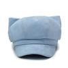 Warm Lining Cat Ear Beret Adjustable Octagonal Hat New Newsboy Cap  Women