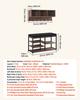 Coat Rack with Shoe Bench, 3-in-1 Shoe Coat Rack Combo Set with Hooks and Bookshelf, Steel Frame Hall Tree Entrance Storage Organizer Holder for