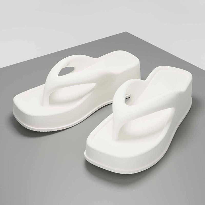 Шлепанцы женские сандалии тапочки на танкетке из ЭВА женская летняя верхняя одежда тапочки на толстой подошве с открытым носком тапочки Pantuflas De Mujer