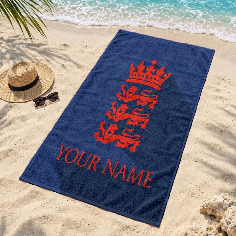 England national football team Custom Name Beach towels also serve as bath towels summer essential a musthave for the outdoors the beach and the pool