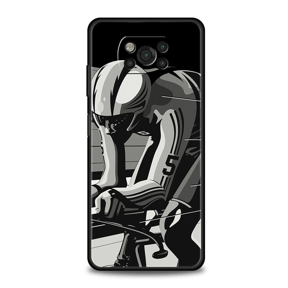 Чехол для телефона с рисунком 'Велосипедный спорт в горах' Для Xiaomi Poco X6 X5 Pro X4 X3 NFC F5 Pro F4 F3 GT M5 M4 Pro 5G M3 C51 C50 C55