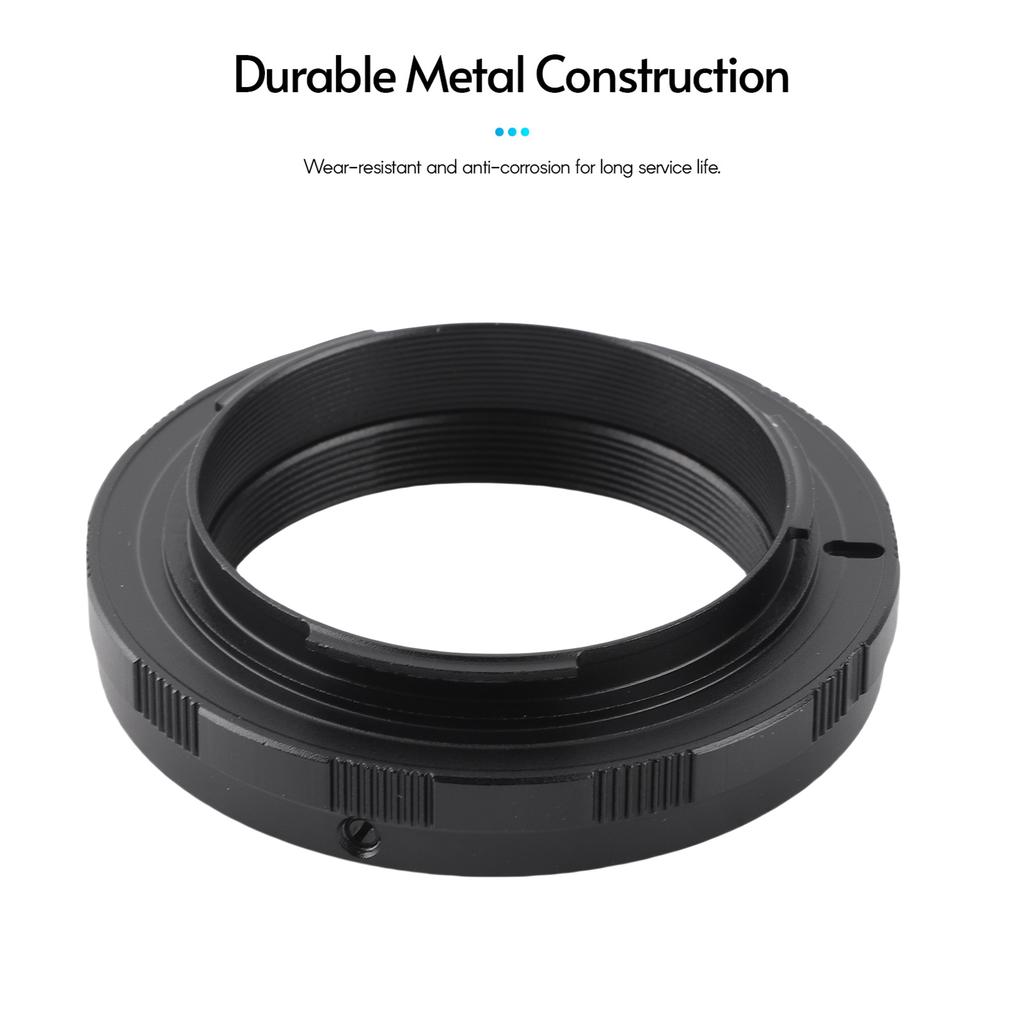 T T2 Mount Lens Adapter for Camera K-70 K-50 K-30 K-500 K-1, All Metal Construction, Machining, Easy to Install