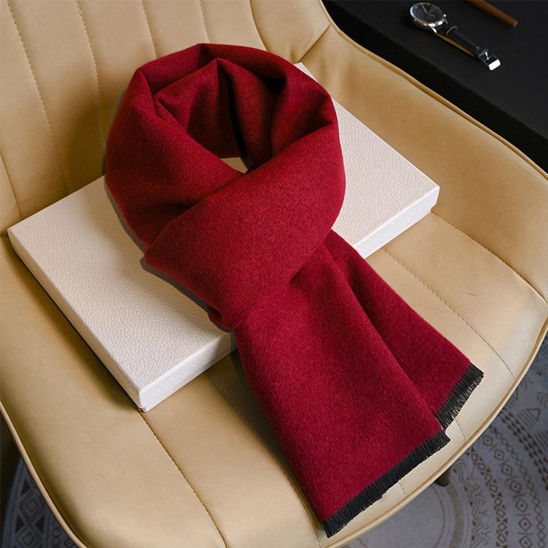 China Red Big Red Natal Including Wool Scarves, Gifts for Men and Women In Winter, Scarf Gift Box