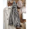 Women's winter scarf, versatile and high-end, made of faux cashmere, double-sided houndstooth pattern, thickened for warmth and protection from the