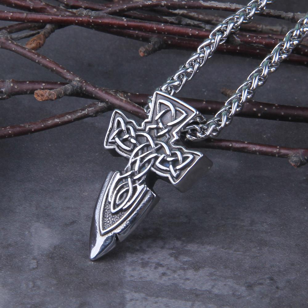 Скандинавский амулет-меч Фрейра Viking Pendant Necklace Нержавеющая сталь с деревянной подарочной коробкой
