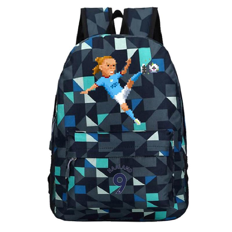 Haaland World Cup Backpack Large Capacity Durable School Sports Backpack