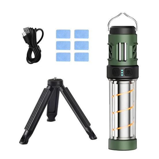 Наружный кемпинговый фонарь со штативом, таблетки-репелленты, 5 режимов, регулируемый, USB-перезаряжаемый, многофункциональный светодиодный фонарик-лампа, подвесной светильник для палатки