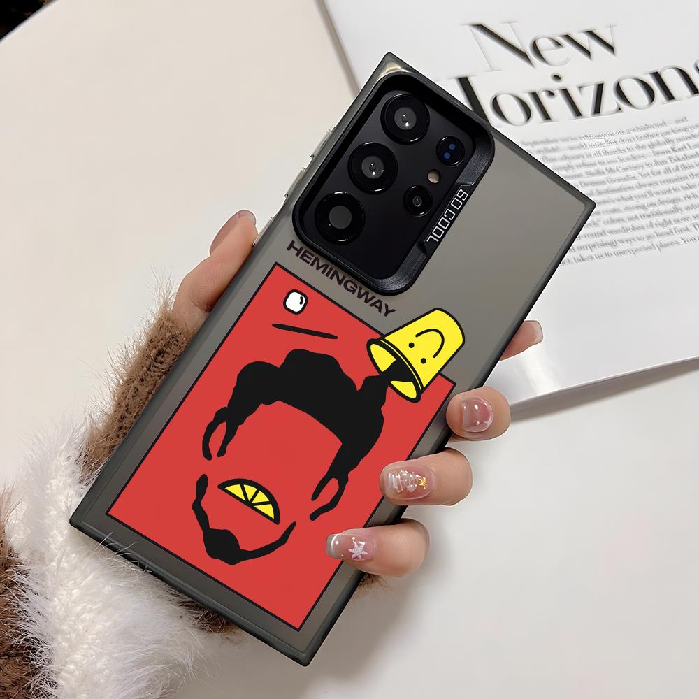 Чехол для телефона Singer T-Taco Hemingway для Samsung Galaxy S25 Edge S24 S23 S22 S21 S20 Ultra Funda Силиконовый Серебристый Чехол