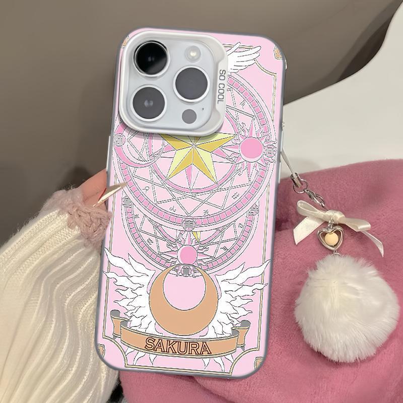 Pink Magic Circle iPhone 13 Pro Max Phone Case, Compatible with iPhone 14, Cute, Drop-Proof, Hard