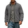 Men S Casual Fleece Lined Stand Collar Zip Up Sweatshirt