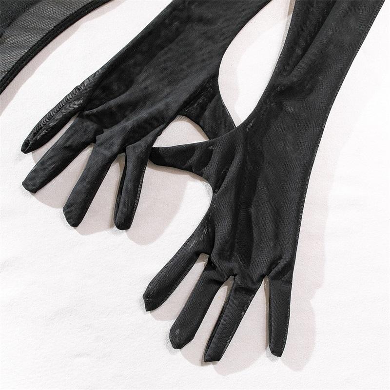 Aduloty Женское сексуальное женское белье, эротическое боди, перспективный минималистичный базовый облегающий комплект с подтягивающими перчатками для бедер, комплект нижнего белья