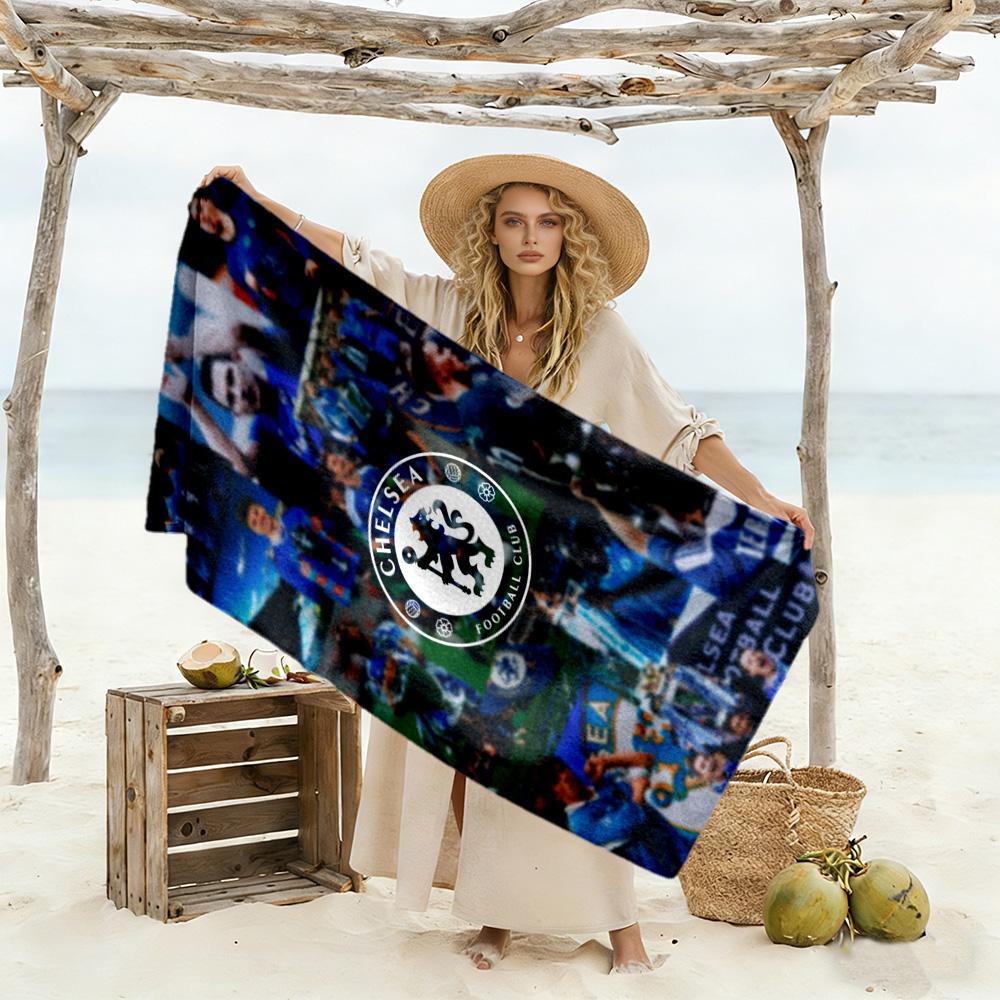 Chelsea Fc Football Player Beach Towel High Absorbency Quick-Dry Comfortable Lightweight Perfect for Traveling Yoga Camping and Swimming