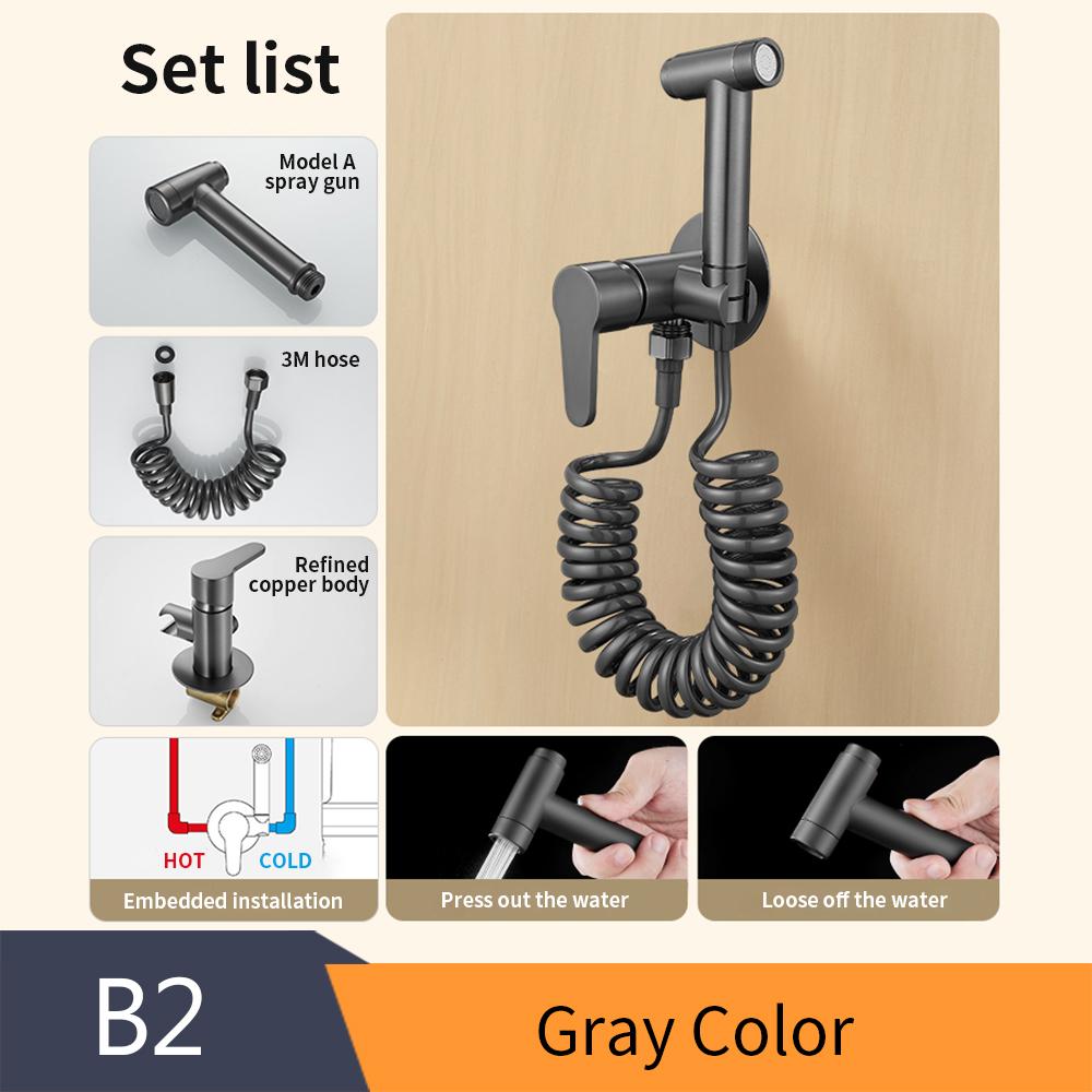 Настенный латунный смеситель для биде с горячей и холодной водой, водопроводный кран, смеситель для душа, смеситель для биде, окрашенный в белый цвет 811586