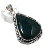 Natural Bloodstone Gemstone 925 Steling Silver Jewelry Pendant 2.17" D1K96