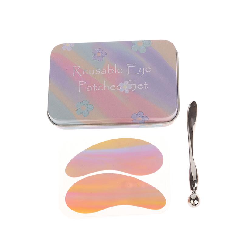 Многоразовые 1 пара патчей для глаз с массажной палочкой, силиконовые патчи для ламинирования ресниц, наращивания ресниц, гидрогелевые патчи под глаза, гелевые патчи под глаза, инструмент для макияжа