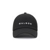 MALBON GOLF Черная перфорированная кепка с надписью Malbon