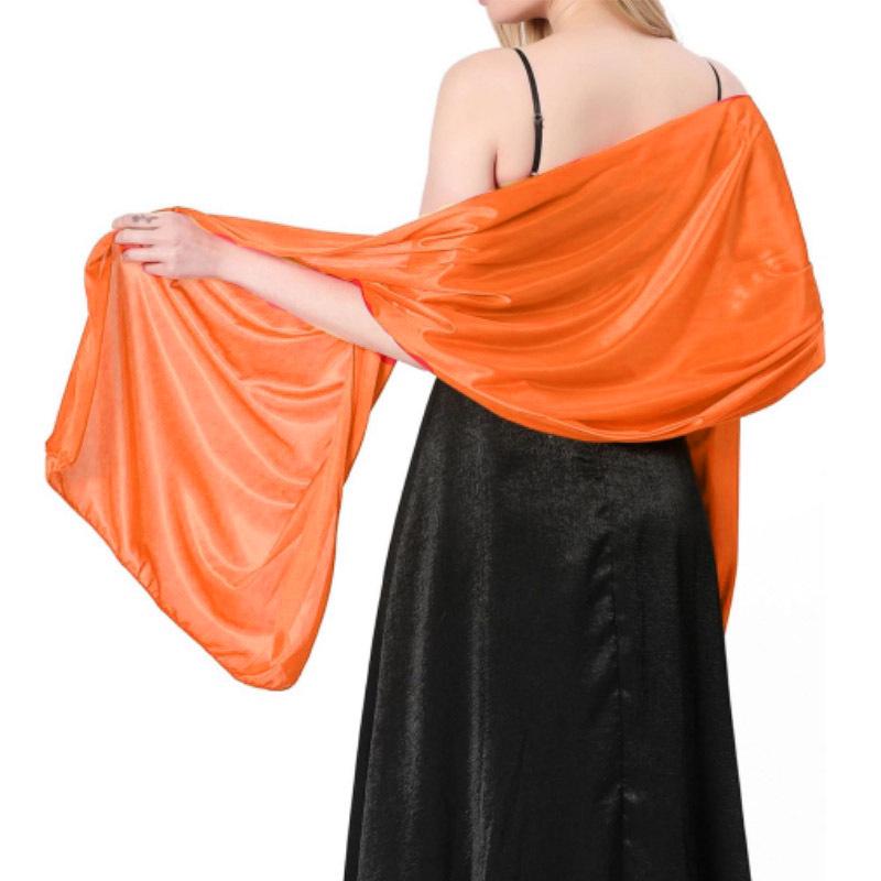 Элегантный шелковый атласный шаль для свадьбы или вечернего наряда