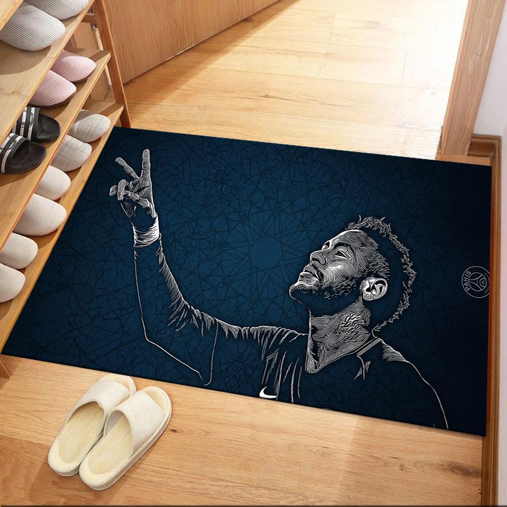 Messi 211 Floor Mat Design for Balcony Foyer Game Room Kitchen Antislip Carpet Decorate Offices Spiritual Gift