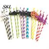 Eco-friendly Drink Straws 10PCS Disposable Paper Straws, with Halloween Theme Decorative Patterns, Odorless Thickened Drinking Striped for Cocktails
