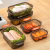 Xiaomi Набор из трех предметов контейнеров для хранения продуктов с крышками, насаживающимися плотно, из пищевого пластика, для сохранения свежести фруктов, замороженных герметичных контейнеров для еды, упаковочная коробка